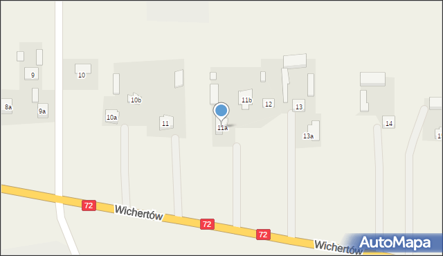 Wichertów, Wichertów, 11a, mapa Wichertów