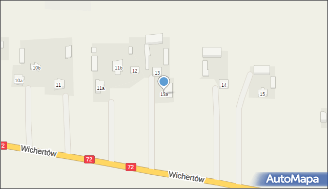 Wichertów, Wichertów, 13a, mapa Wichertów