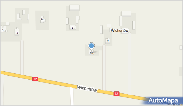 Wichertów, Wichertów, 5a, mapa Wichertów