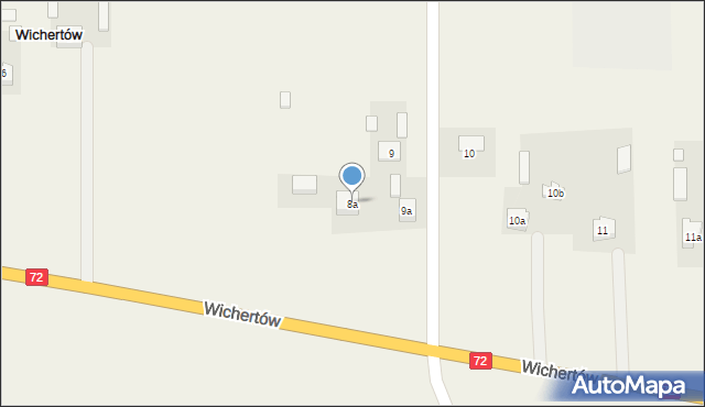 Wichertów, Wichertów, 8a, mapa Wichertów