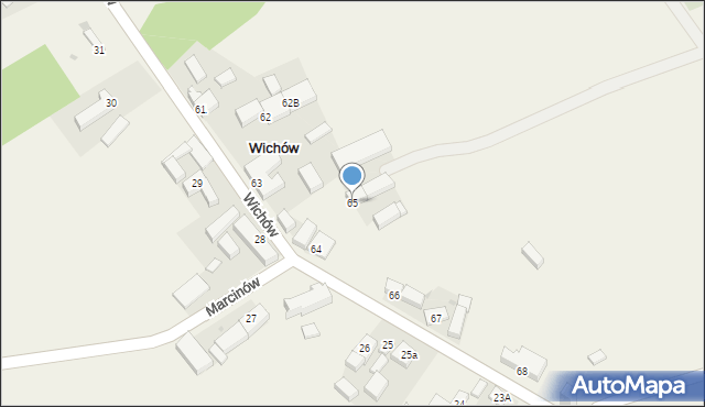 Wichów, Wichów, 65, mapa Wichów