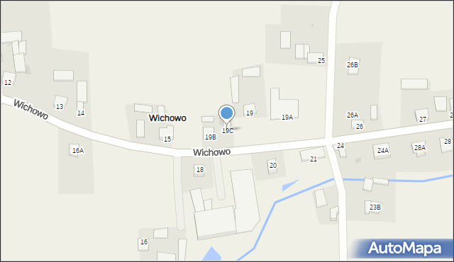 Wichowo, Wichowo, 19C, mapa Wichowo