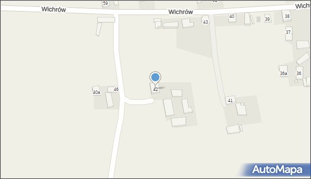 Wichrów, Wichrów, 42, mapa Wichrów