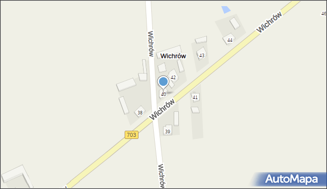 Wichrów, Wichrów, 40, mapa Wichrów