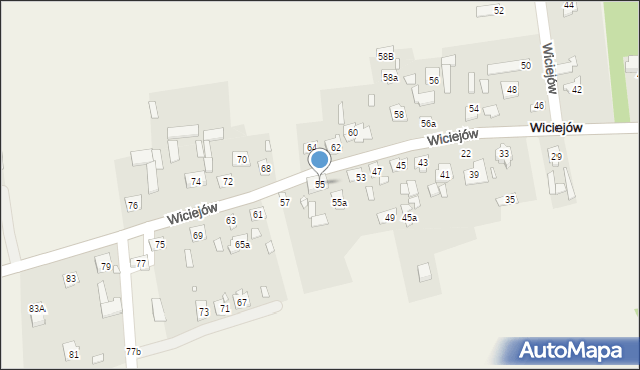 Wiciejów, Wiciejów, 55, mapa Wiciejów