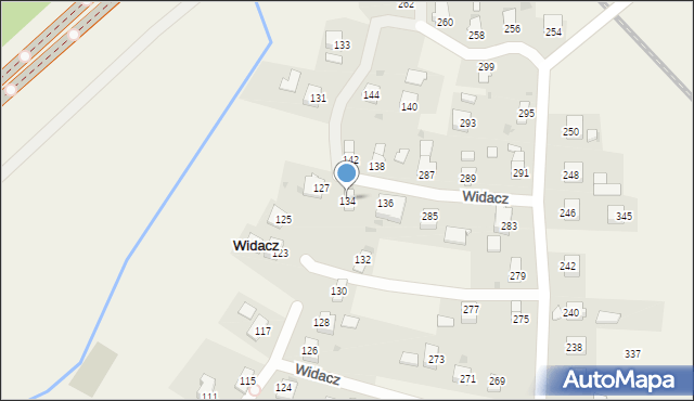 Widacz, Widacz, 134, mapa Widacz