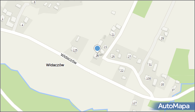 Widaczów, Widaczów, 26, mapa Widaczów