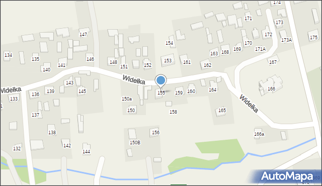 Widełka, Widełka, 155, mapa Widełka