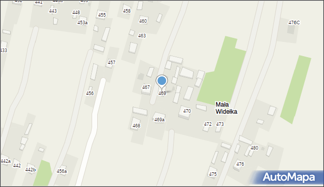 Widełka, Widełka, 469, mapa Widełka