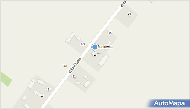 Widniówka, Widniówka, 13, mapa Widniówka