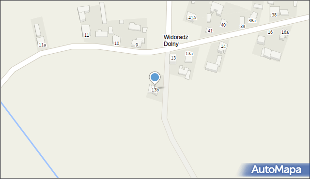 Widoradz, Widoradz, 13b, mapa Widoradz