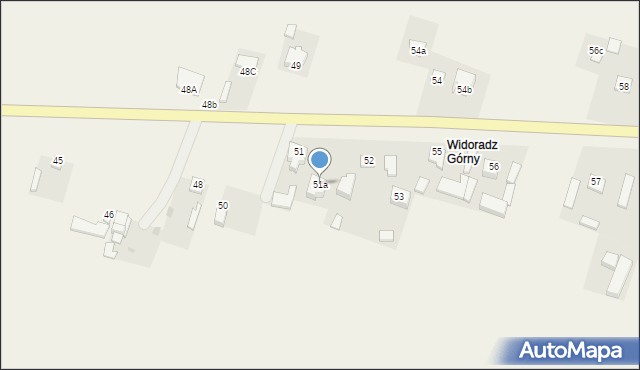 Widoradz, Widoradz, 51a, mapa Widoradz