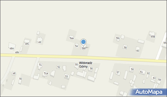 Widoradz, Widoradz, 54b, mapa Widoradz