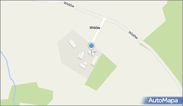 Widów, Widów, 1, mapa Widów