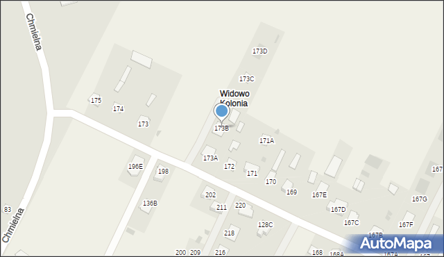 Widowo, Widowo, 173B, mapa Widowo