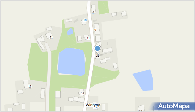 Widryny, Widryny, 12, mapa Widryny