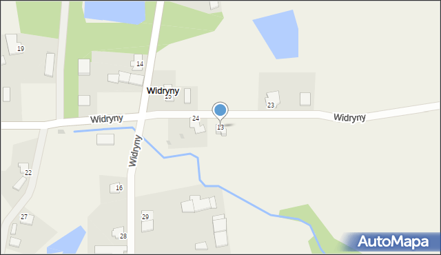 Widryny, Widryny, 13, mapa Widryny