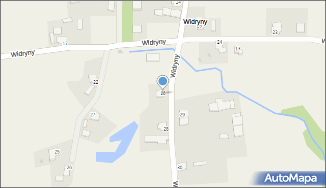 Widryny, Widryny, 16, mapa Widryny