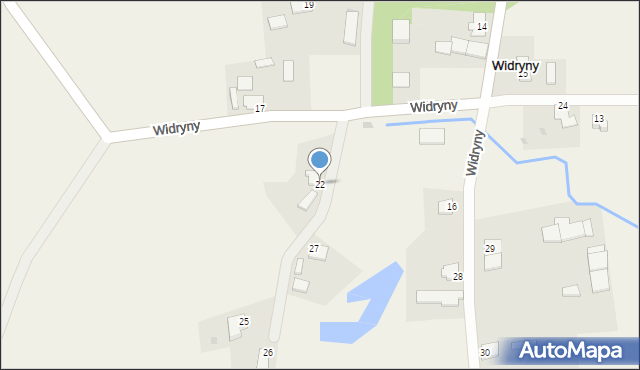 Widryny, Widryny, 22, mapa Widryny