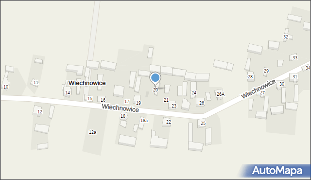 Wiechnowice, Wiechnowice, 20, mapa Wiechnowice