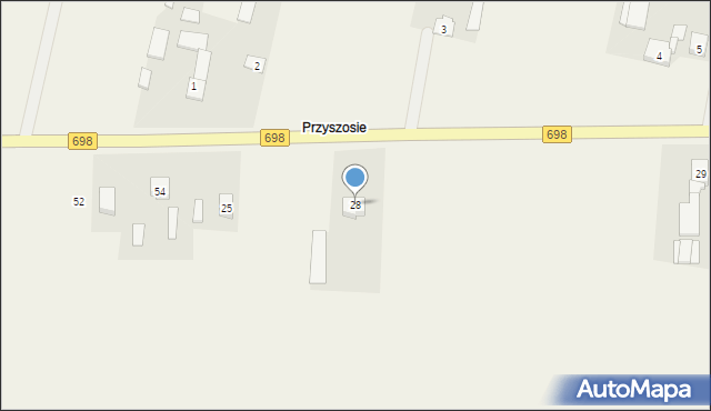 Wiechowicze, Wiechowicze, 28, mapa Wiechowicze