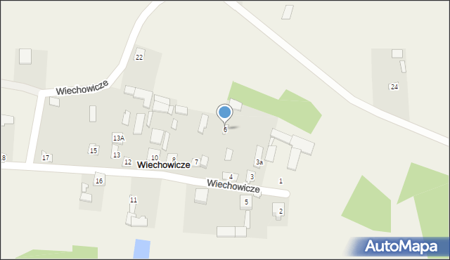 Wiechowicze, Wiechowicze, 6, mapa Wiechowicze