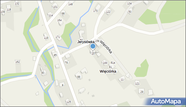 Więciórka, Więciórka, 10, mapa Więciórka