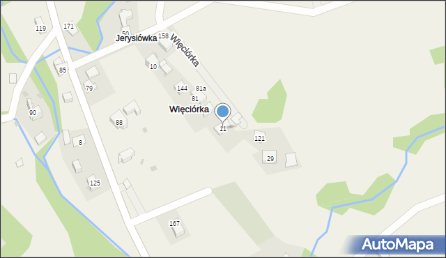 Więciórka, Więciórka, 11, mapa Więciórka