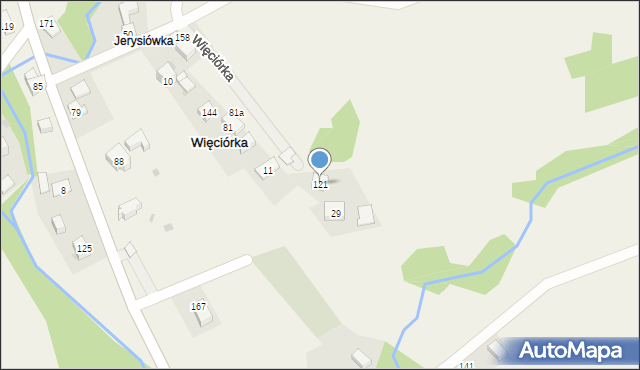 Więciórka, Więciórka, 121, mapa Więciórka