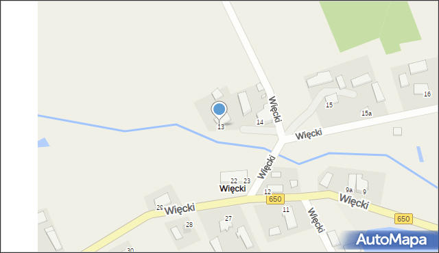 Więcki, Więcki, 13, mapa Więcki