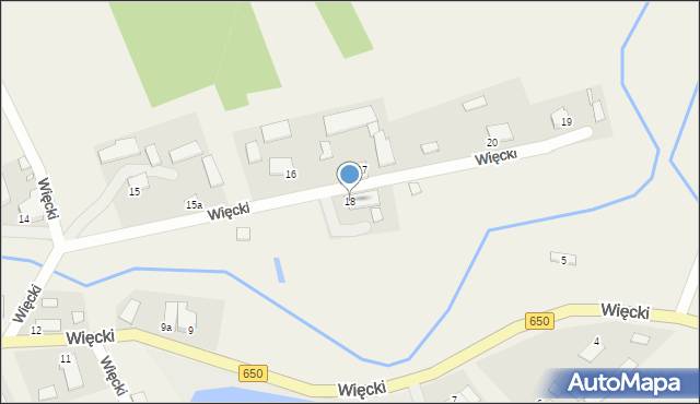 Więcki, Więcki, 18, mapa Więcki