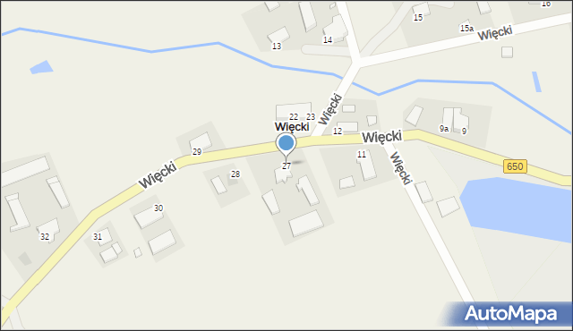 Więcki, Więcki, 27, mapa Więcki