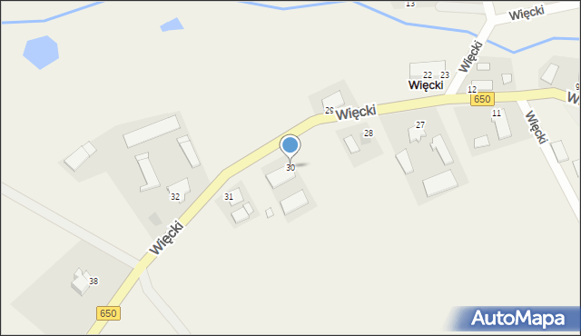 Więcki, Więcki, 30, mapa Więcki