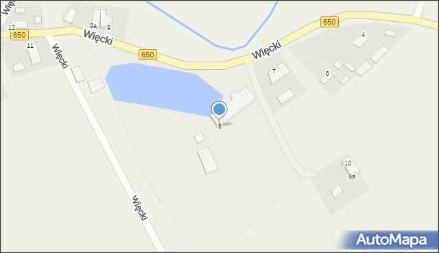 Więcki, Więcki, 8, mapa Więcki