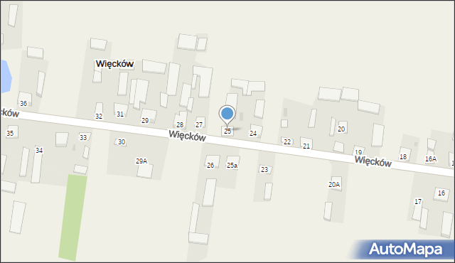 Więcków, Więcków, 25, mapa Więcków