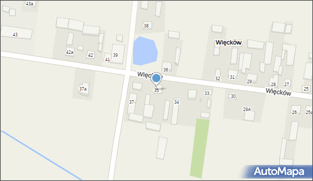 Więcków, Więcków, 35, mapa Więcków