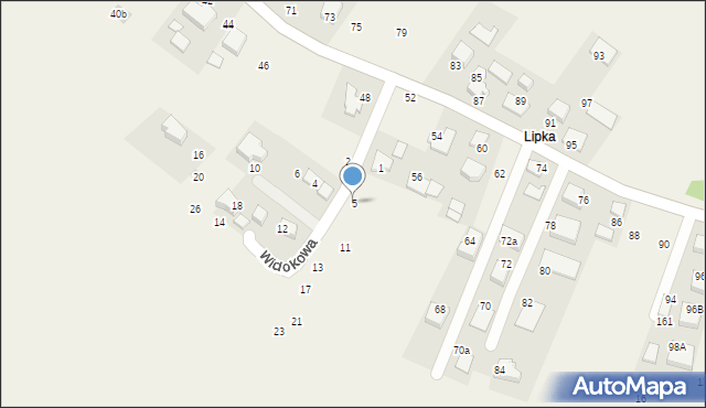 Więckowice, Widokowa, 5, mapa Więckowice