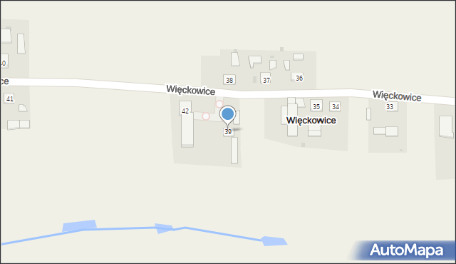 Więckowice, Więckowice, 39, mapa Więckowice