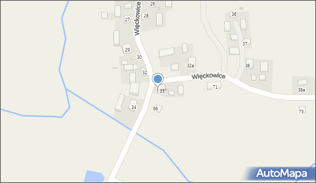 Więckowice, Więckowice, 35, mapa Więckowice