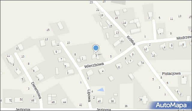Więckowice, Wierzbowa, 3, mapa Więckowice