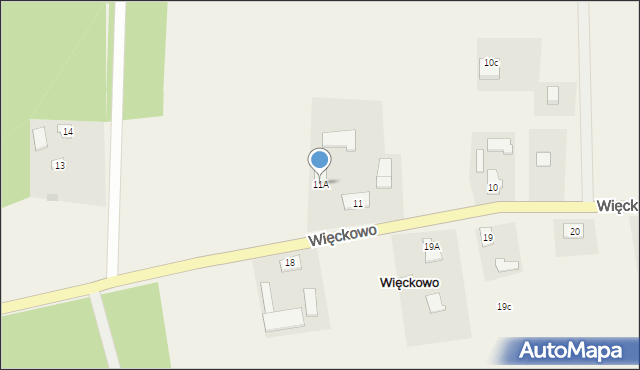 Więckowo, Więckowo, 11b, mapa Więckowo