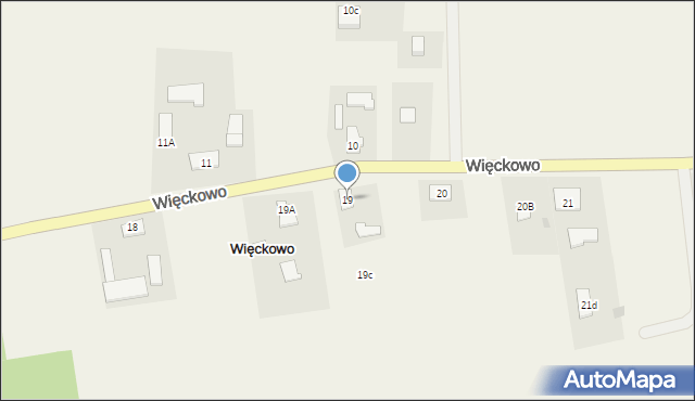 Więckowo, Więckowo, 19, mapa Więckowo