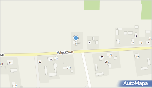 Więckowo, Więckowo, 9, mapa Więckowo