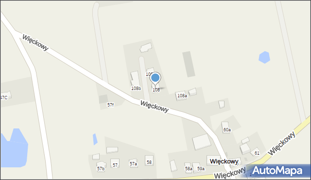 Więckowy, Więckowy, 108, mapa Więckowy