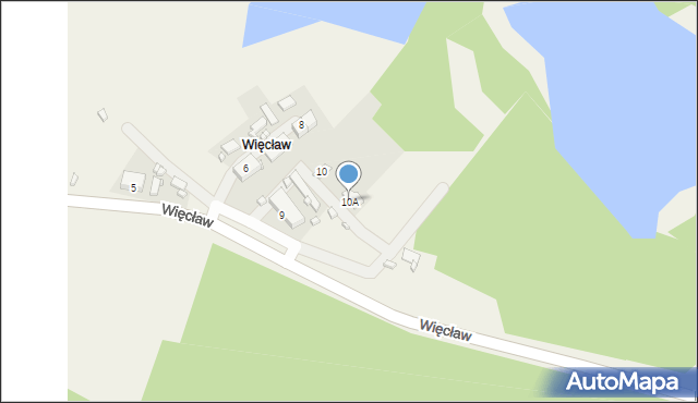 Więcław, Więcław, 10A, mapa Więcław