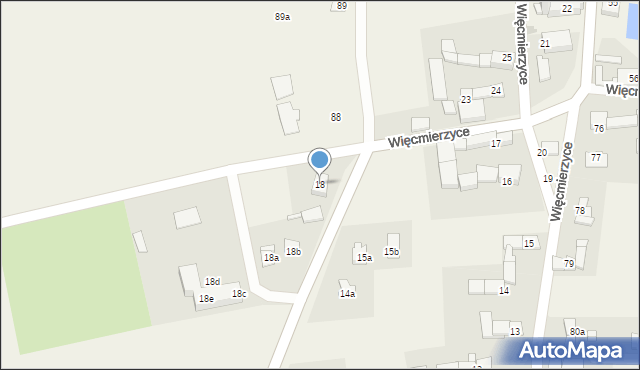 Więcmierzyce, Więcmierzyce, 18, mapa Więcmierzyce