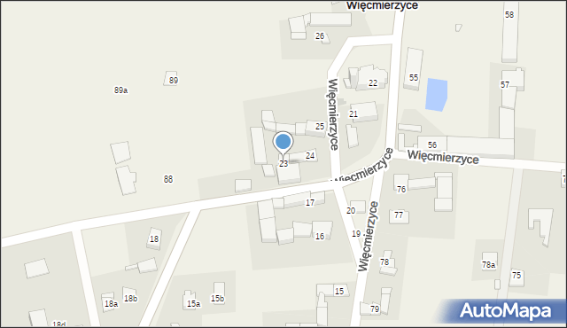 Więcmierzyce, Więcmierzyce, 23, mapa Więcmierzyce