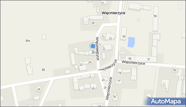 Więcmierzyce, Więcmierzyce, 25, mapa Więcmierzyce