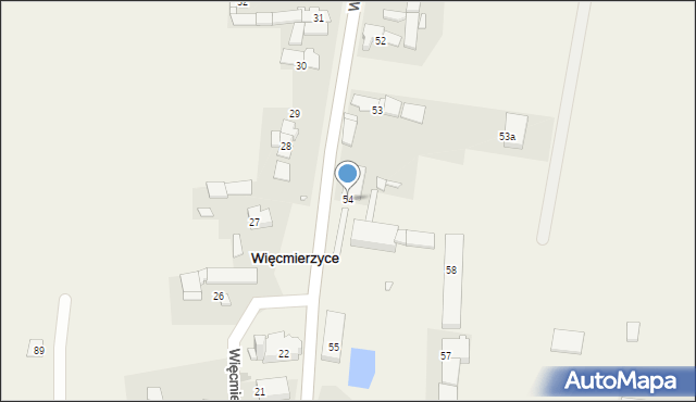 Więcmierzyce, Więcmierzyce, 54, mapa Więcmierzyce