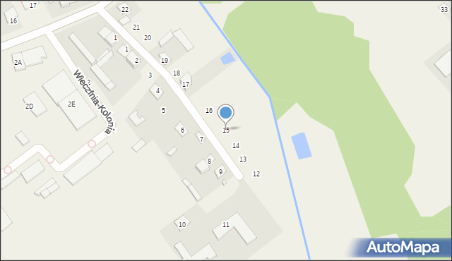 Wieczfnia Kościelna, Wieczfnia Kościelna, 15, mapa Wieczfnia Kościelna